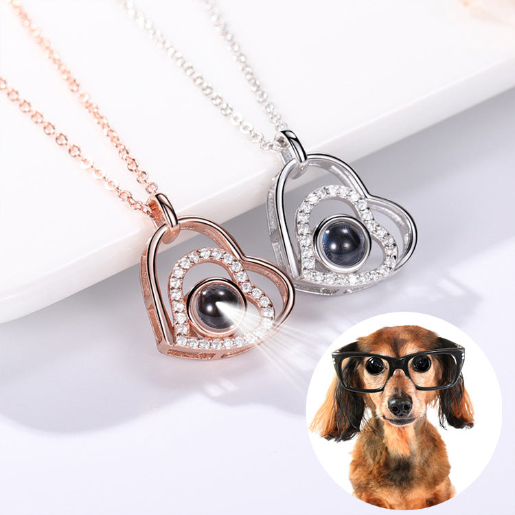 100 Languages "I Love You" Photo Projection Necklace