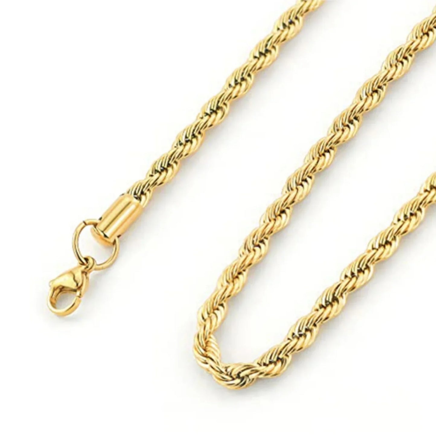 Stainless Steel Chain Necklace with Versatile Ring Accessory