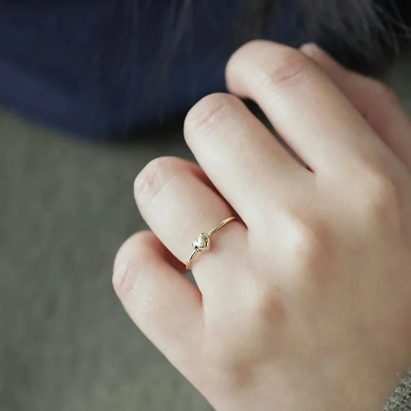 Gold Plated 925 Sterling Silver Heart Ring