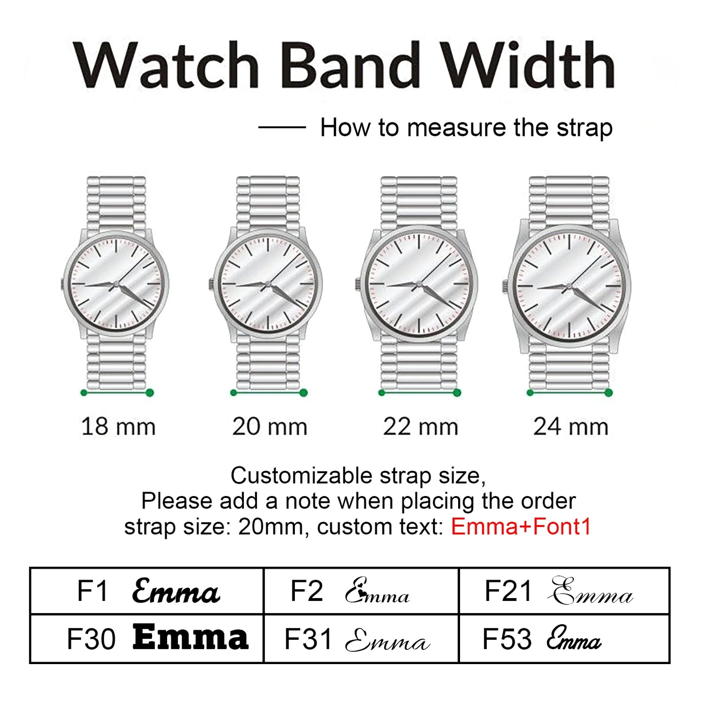 Personalized Apple Watch Band Name Charm