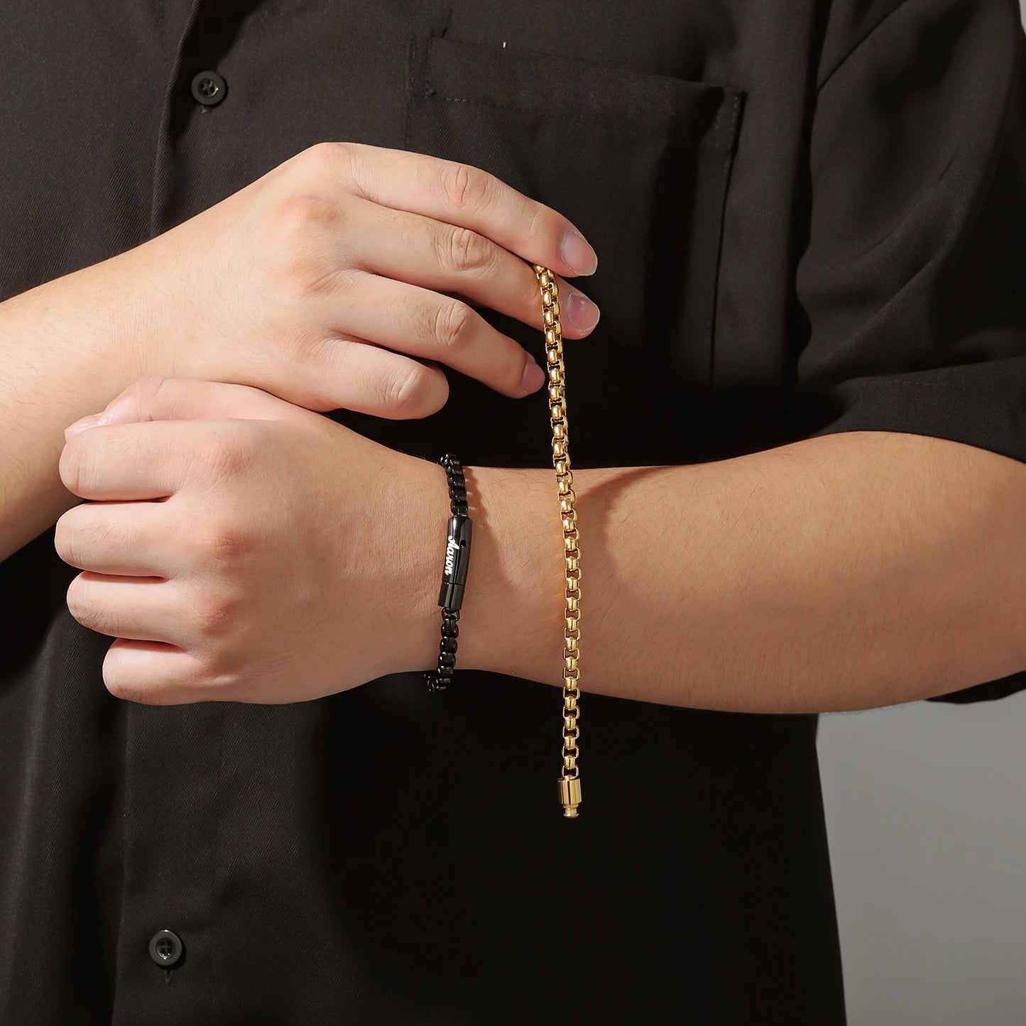 Custom Men's Name Bracelet Stainless Steel Men's Jewelry