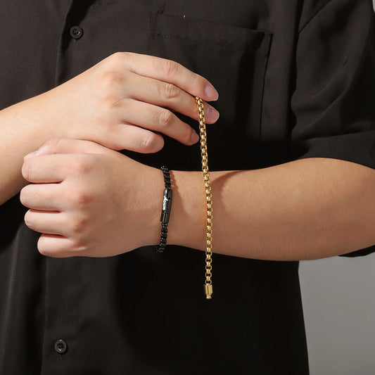 Custom Men's Name Bracelet Stainless Steel Men's Jewelry