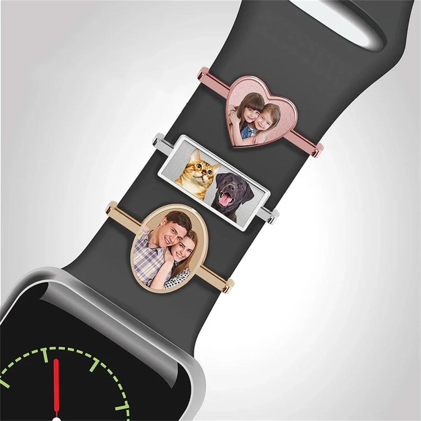 Custom Photo & Name Watch Band Charms