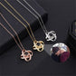 925 Silver Four-Leaf Clover Projection Necklace