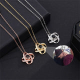 925 Silver Four-Leaf Clover Projection Necklace