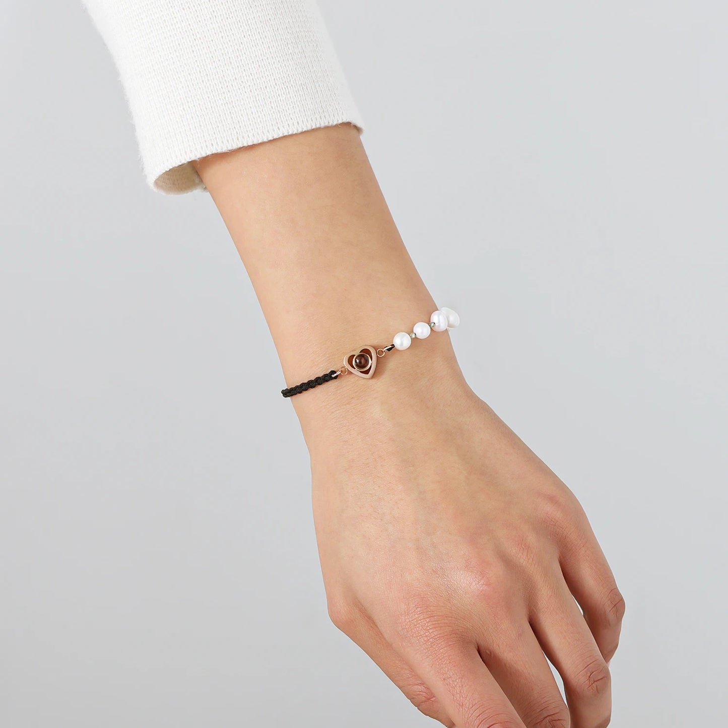 Handmade Pearl Projection Bracelet Custom Photo Luxury