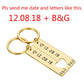 Couple Date Keychain Set
