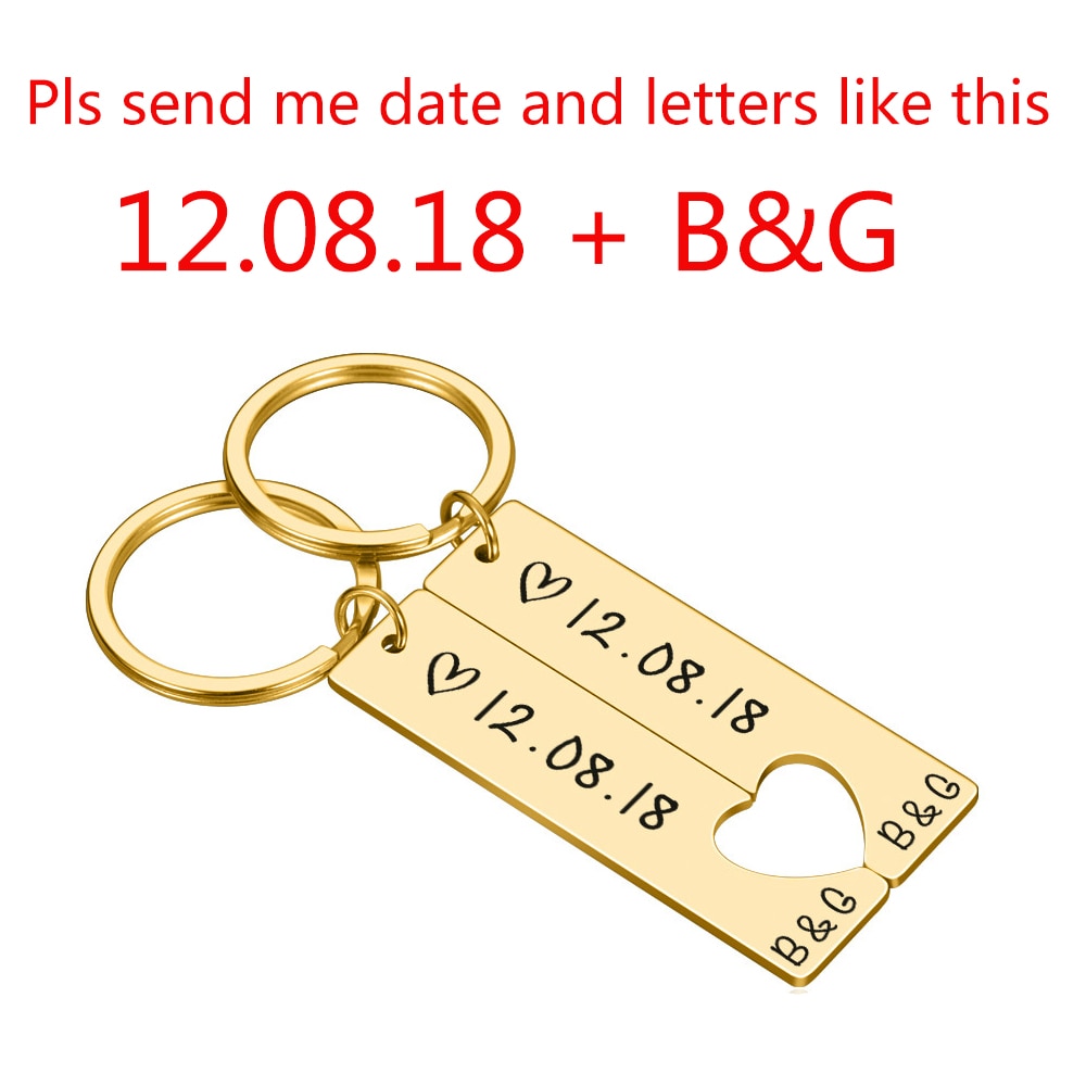 Couple Date Keychain Set