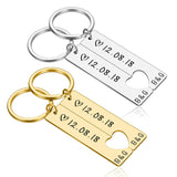 Couple Date Keychain Set