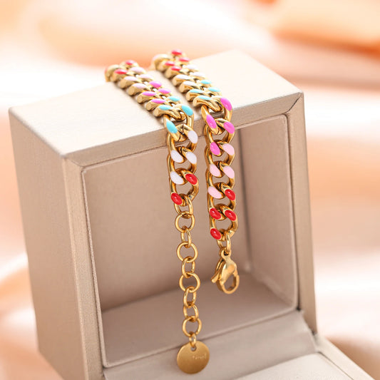 Personalized Stainless Steel Cuban Chain Bracelet