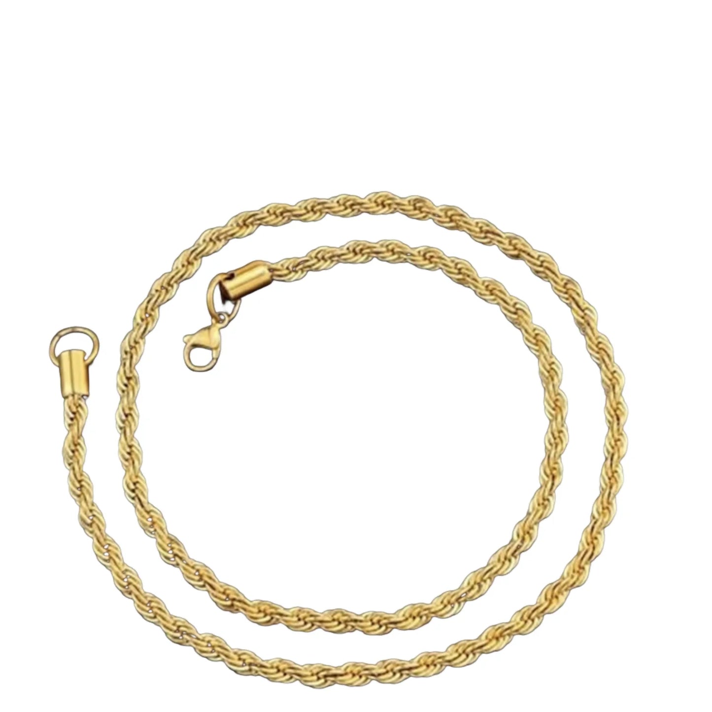 Stainless Steel Chain Necklace with Versatile Ring Accessory