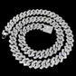 20-Inch Double-Drain Cuban Chain Ice-Frozen Hip-Hop Necklace
