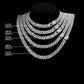 20-Inch Double-Drain Cuban Chain Ice-Frozen Hip-Hop Necklace
