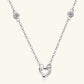 Moissanite 925 Sterling Silver Heart Necklace