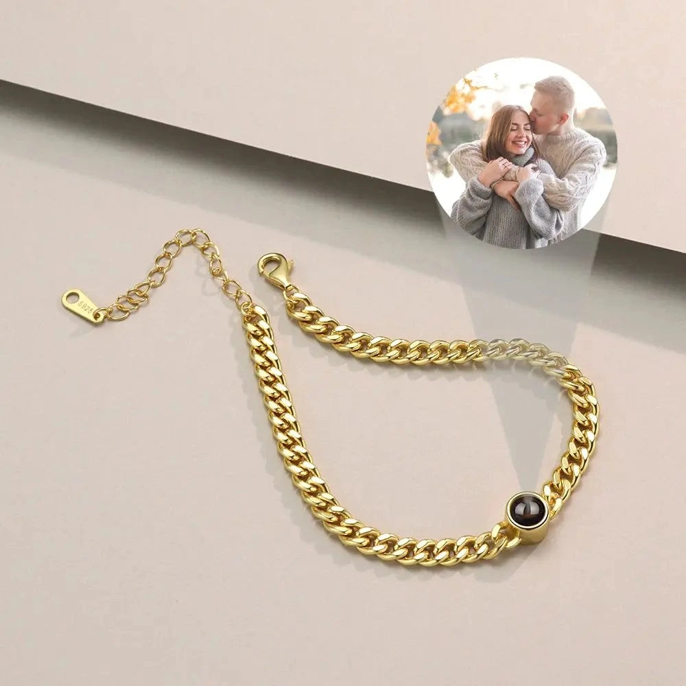 Personalized Custom Photo Projection Bracelet For Women Customized Picture