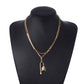 Gold Double Layer Arrow Necklace