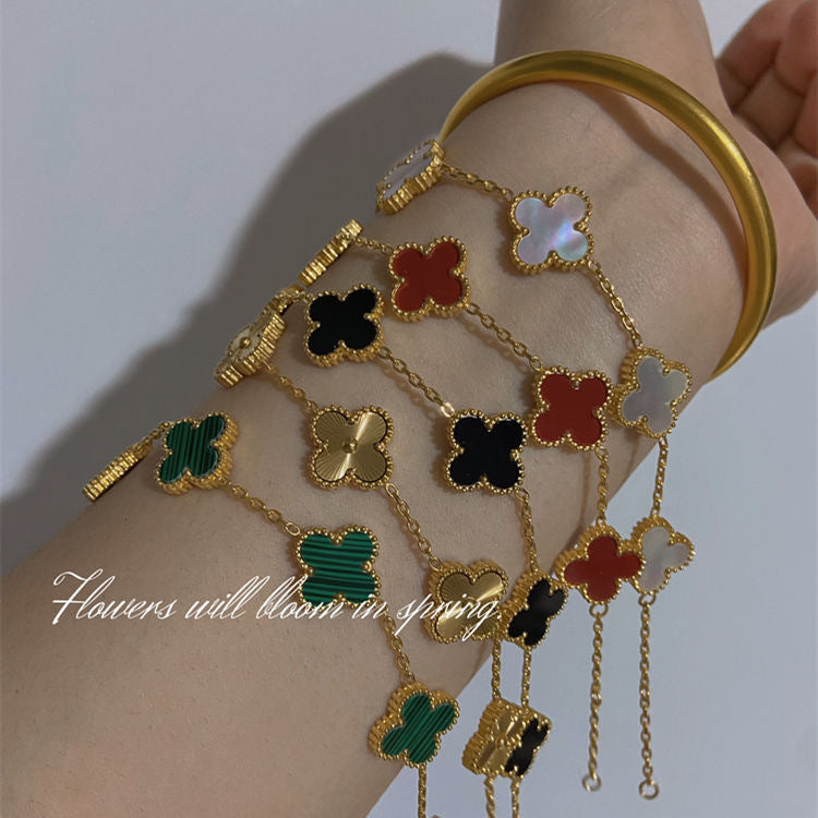 Four leaf clover bracelet women