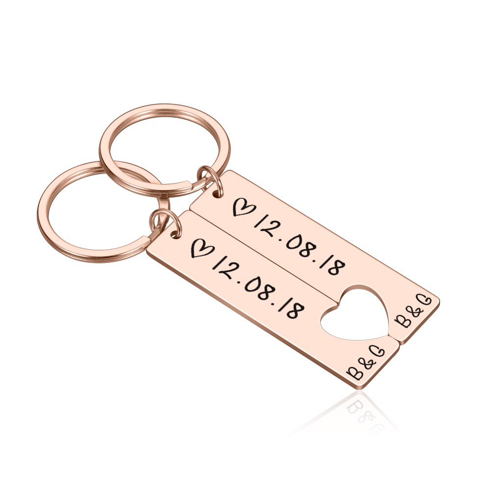 Couple Date Keychain Set