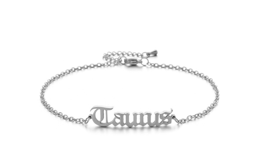 Stainless steel twelve constellation anklet