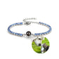 Custom Photo Projection Bracelet with Colored Diamonds