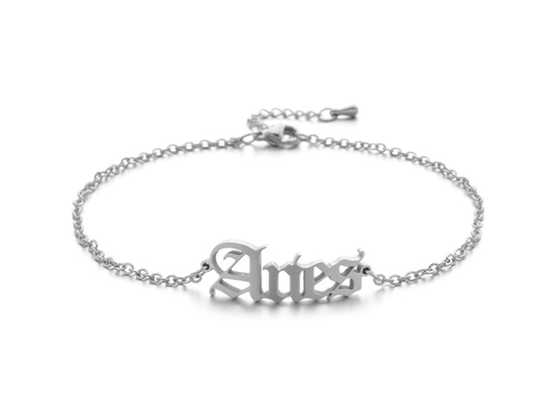 Stainless steel twelve constellation anklet