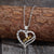 Alloy Inlaid Zircon Heart Pendant Necklace