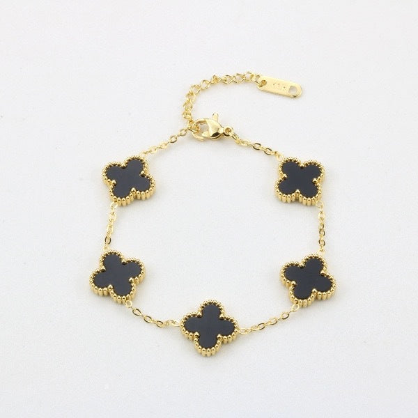 Four leaf clover bracelet women
