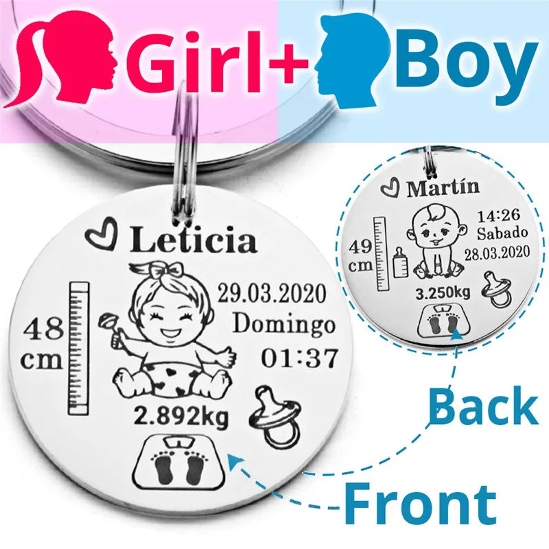 Lovely Personalized Baby Boys Girls Keychain