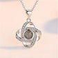 925 Silver Four-Leaf Clover Projection Necklace