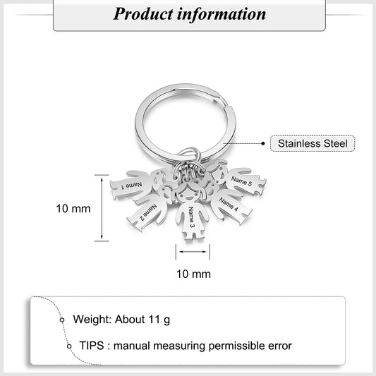 Personalized Name Charm Keychain