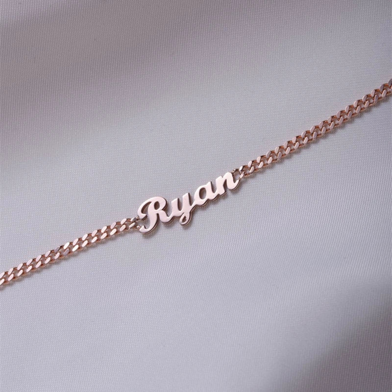 Stainless Steel Curb Chain Custom Name Bracelets