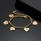 Gold Heart Charm Bracelet