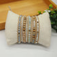 Amazonite Mix 5-Wrap Boho Bracelet with 316 Stainless Steel Box Chain