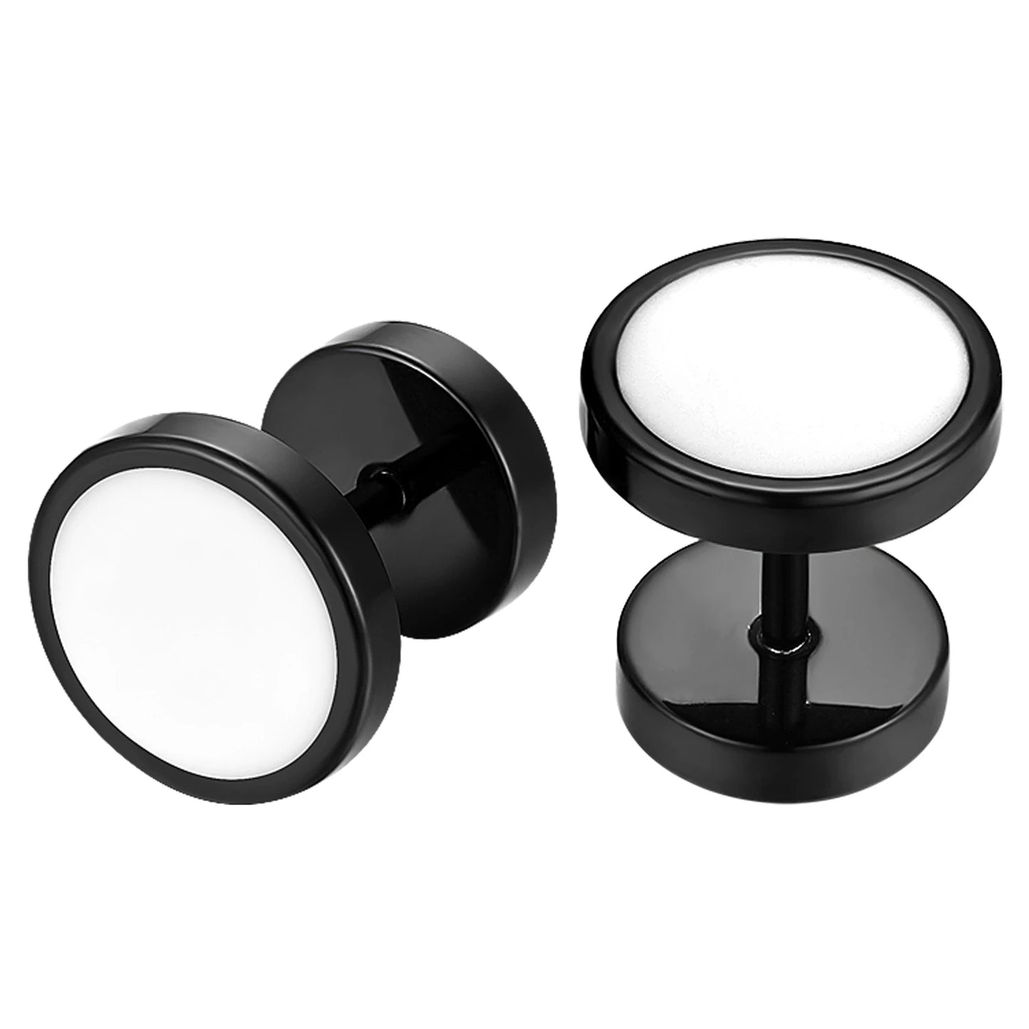 BONISKISS Stainless Steel 6mm Stud Earrings – Unisex Silver Jewelry