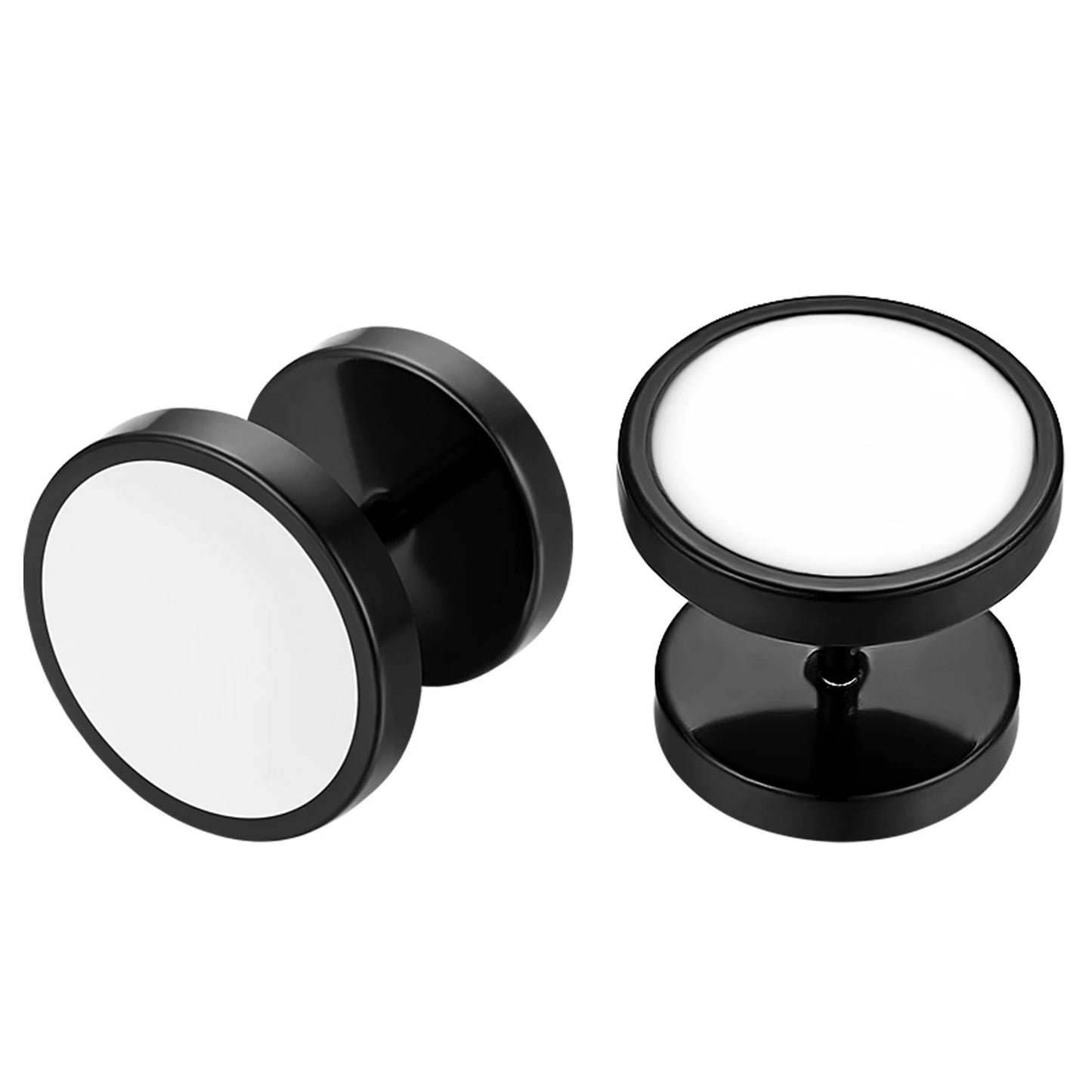 BONISKISS Stainless Steel 6mm Stud Earrings – Unisex Silver Jewelry