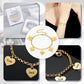 Gold Heart Charm Bracelet