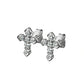 Moissanite Skeleton Cross Earrings