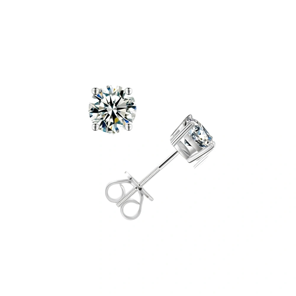 Moissanite Skeleton Cross Earrings