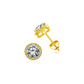 Moissanite Skeleton Cross Earrings