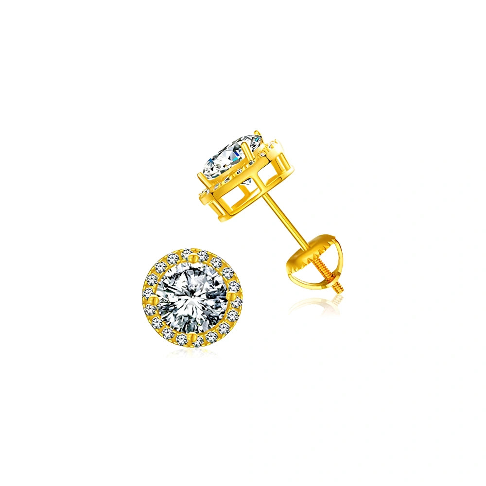 Moissanite Skeleton Cross Earrings