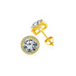 Moissanite Skeleton Cross Earrings