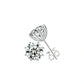 Moissanite Skeleton Cross Earrings