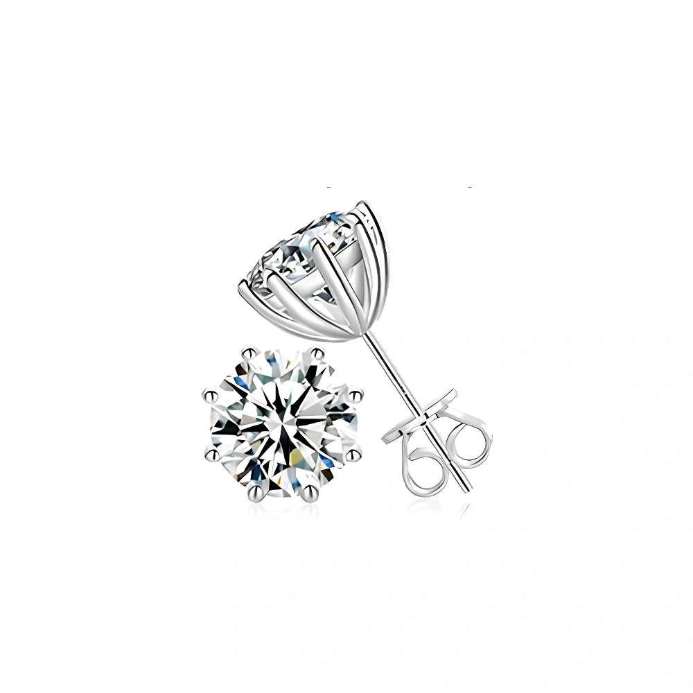 Moissanite Skeleton Cross Earrings
