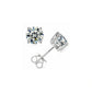 Moissanite Skeleton Cross Earrings