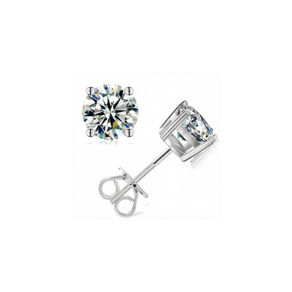 Moissanite Skeleton Cross Earrings