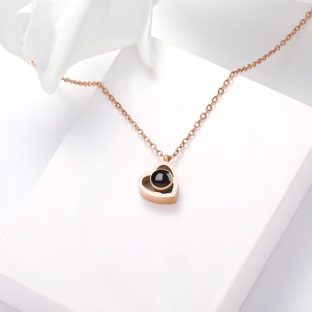 Cross-border Love Projection Necklace