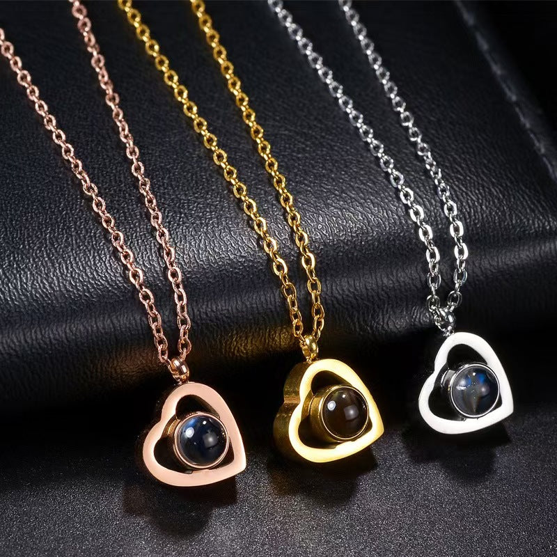 Cross-border Love Projection Necklace