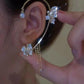 Zirconia Butterfly Tassel Ear Clip.