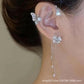 Zirconia Butterfly Tassel Ear Clip.