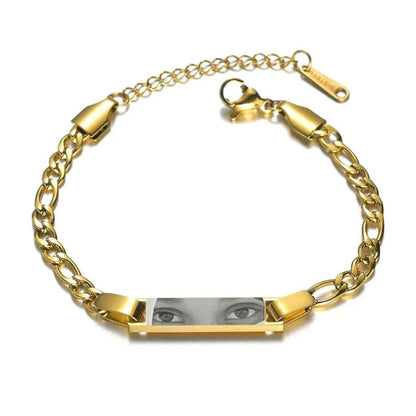 Personalized Laser Engraved Eye Bracelet Necklace